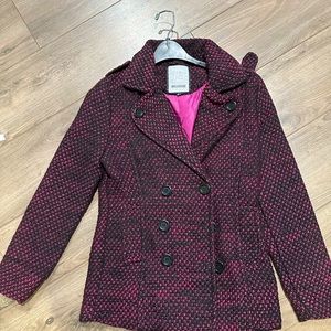 NWOT! Pink and black Peacoat! 🧥